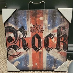 Rock Union Flag Canvas Decoration